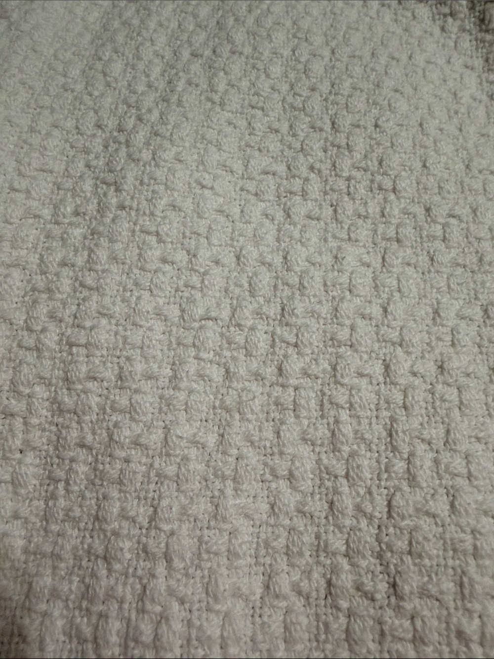 Lauren Ralph Lauren 100% Cotton Blanket Full/Queen Cream Textured Weave